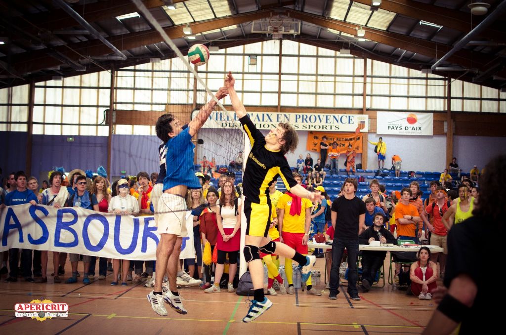 La finale de volleyball, opposant Strasbourg à Paris (crédits photo  https://www.facebook.com/airbigiaoui)