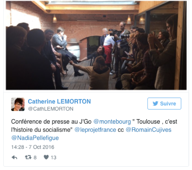 Arnaud Montebourg en visite à Toulouse le 7 octobre. 