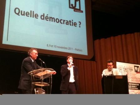 François Bayrou, Jérôme Bouvier et Nicolas Demorand