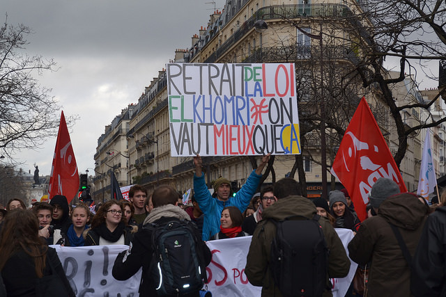 Plusieurs syndicats appellent à la grève contre le projet de loi El Khomri. Photo Flickr Jeanne Menjoulet & Cie