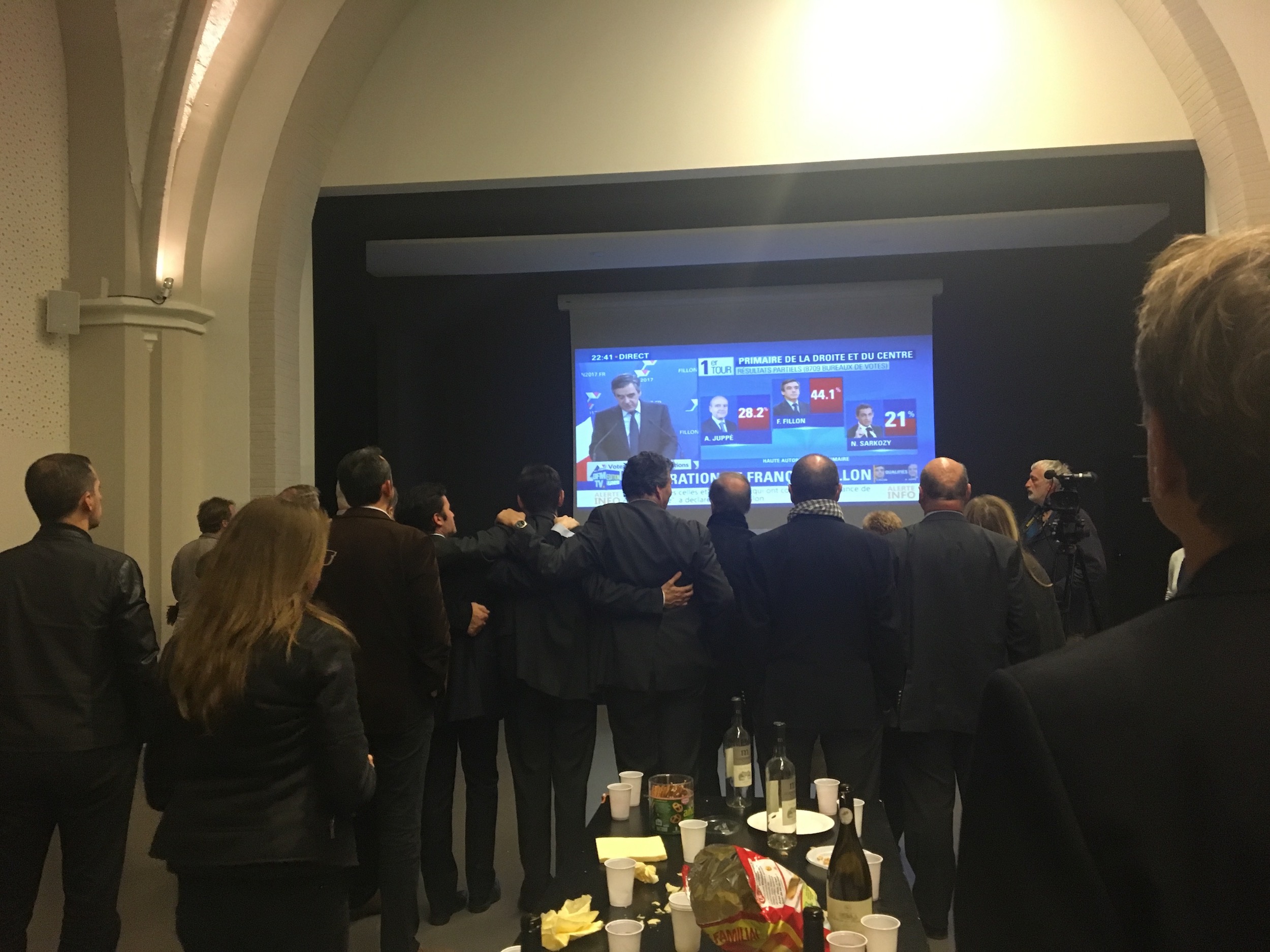 Silence dans la salle lors du discours de François Fillon. Emma Hélie