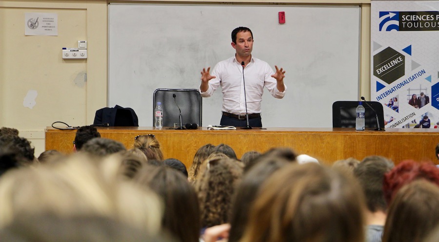 Benoît Hamon de retour devant les étudiants de Sciences Po Toulouse