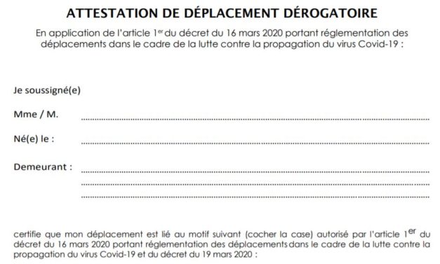 Coronavirus : Attention aux arnaques à l’attestation dérogatoire