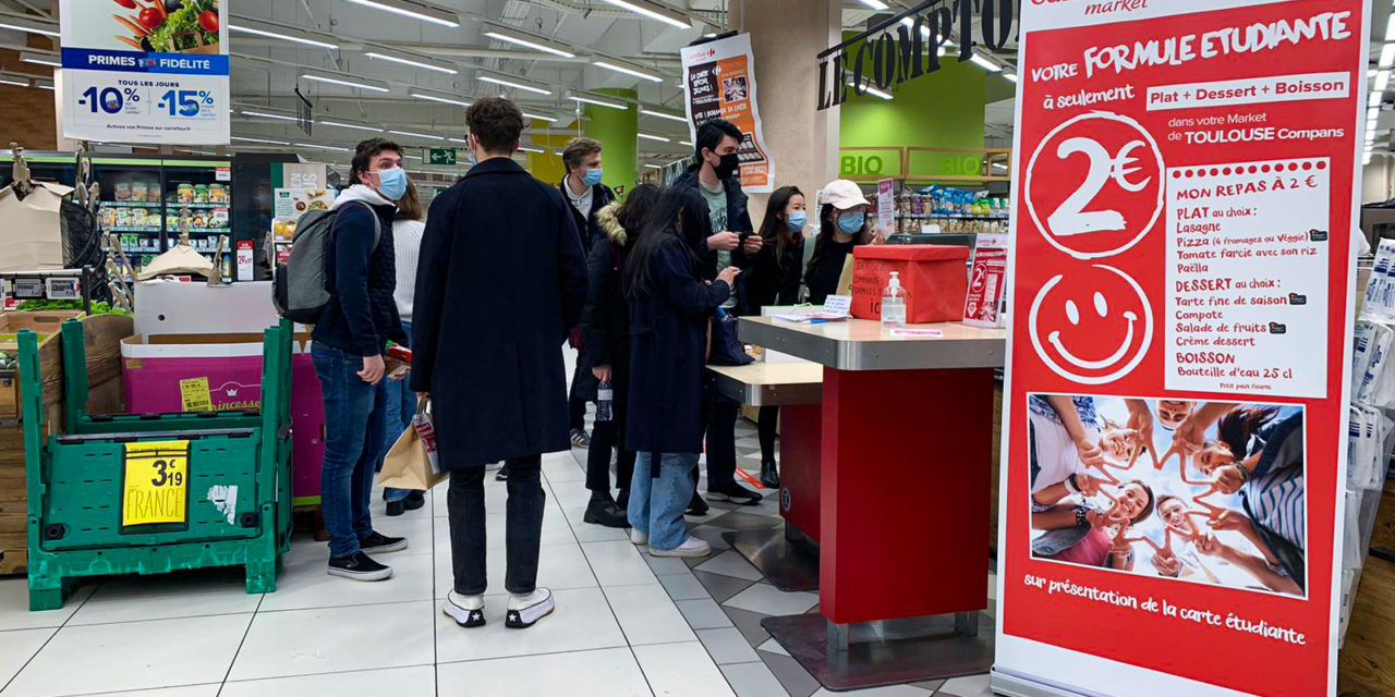 Des menus étudiants au Carrefour Market Compans : « à 2€, il faut en profiter ! »