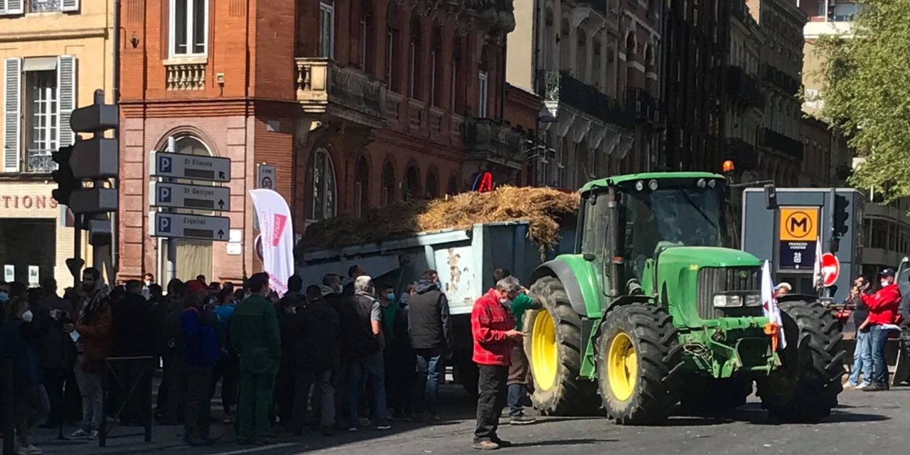 A Toulouse, les agriculteurs manifestent contre la réforme de la PAC