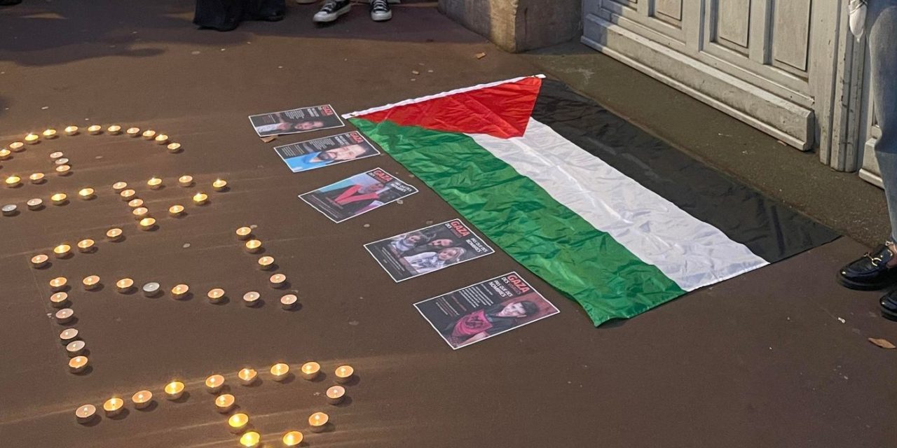 Solidarité étudiante : veillée à la bougie en hommage à la Palestine