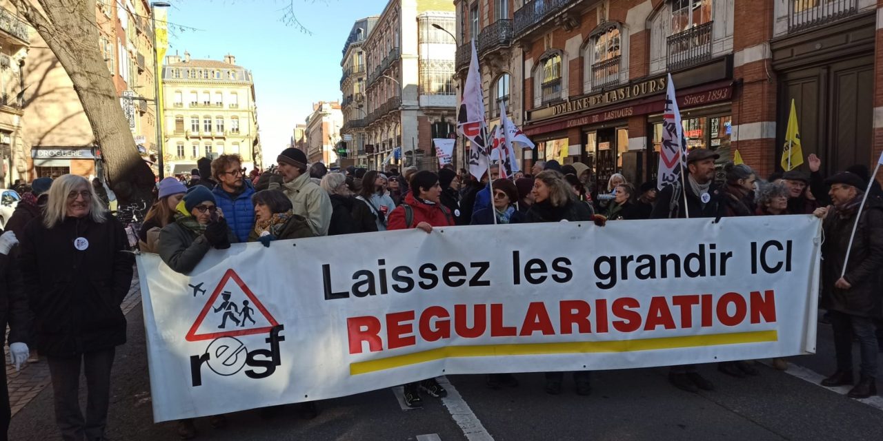 <strong>À Toulouse, des centaines de manifestants défilent contre la loi-immigration</strong>